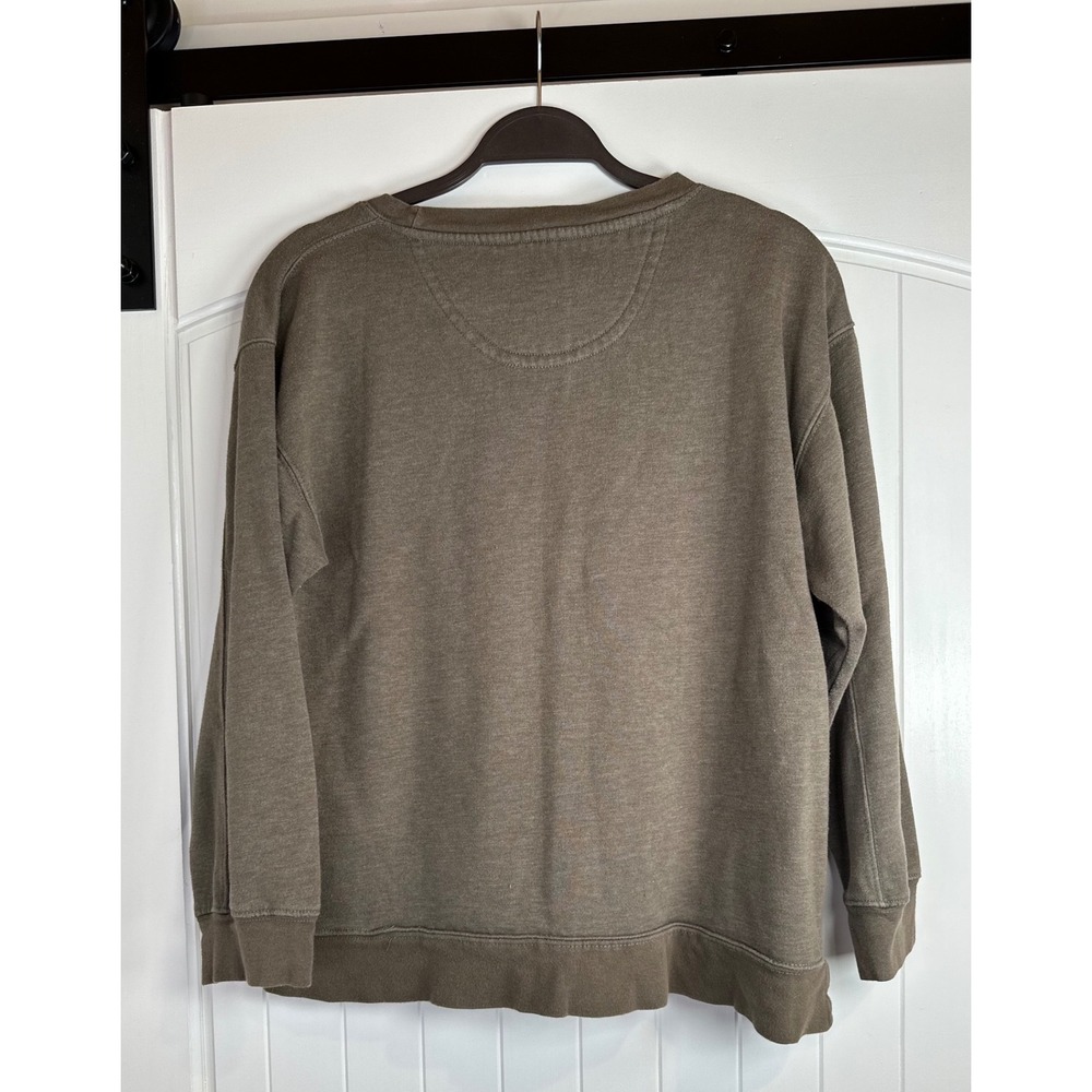 Natural Life Womens Small Brown Make A Difference Today Floral Sweatshirt - Picture 2 of 3